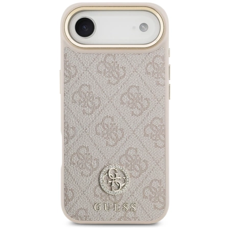 Guess 4G Strass Logo &amp; Big Strap Metal Buttons MagSafe Case für iPhone Air - Pink