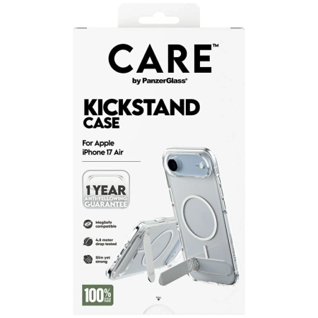 CARE by PanzerGlass Feature Case mit Kickstand MagSafe für iPhone Air – Transparent