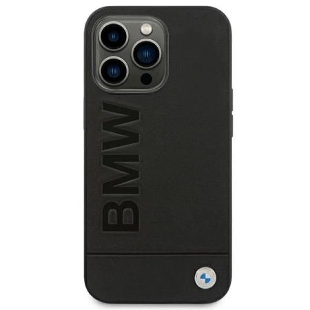 BMW Leather Stamp Case for iPhone 14 Pro - Black