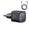 Mini ładowarka USB C 20W PD z kablem USB C - Lightning Joyroom JR-TCF02 | czarna