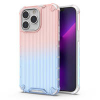 Ombre Protect Case for iPhone 14 Pro armored cover pink and blue