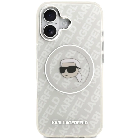 Karl Lagerfeld IML Karl Head Logo MagSafe iPhone 17 Case - Gray