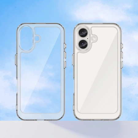 Outer Space Case mit Gelrahmen für iPhone 16 Plus – transparent