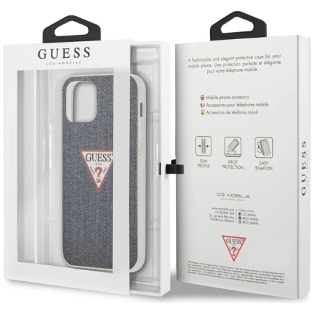 Guess GUHCP12LPCUJULDB iPhone 12 6,7" Pro Max granatowy/dark blue hardcase Jeans Collection