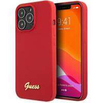 Guess GUHCP13XLSLMGRE iPhone 13 Pro Max 6.7" red/burgundy hard case Silicone Vintage Gold Logo