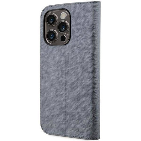 Karl Lagerfeld KLBKP14XSANKCPG iPhone 14 Pro Max 6,7&quot; Bücherregal Silber/Silber Saffiano Karl &amp; Choupette