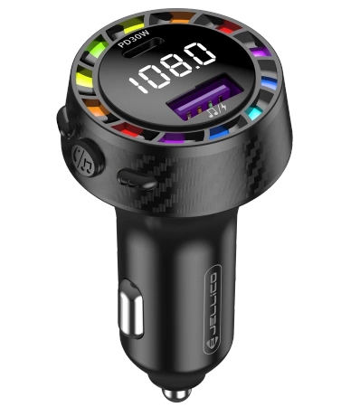 FM Transmitter 30W PD 1xUSB-C + 1xUSB QC3.0 Jellico FM2 black