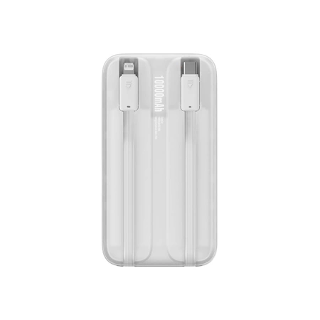 Baseus Comet Series Powerbank mit Display 10000 mAh 22,5 W – weiß + USB-A – USB-C 0,3 m Kabel – weiß