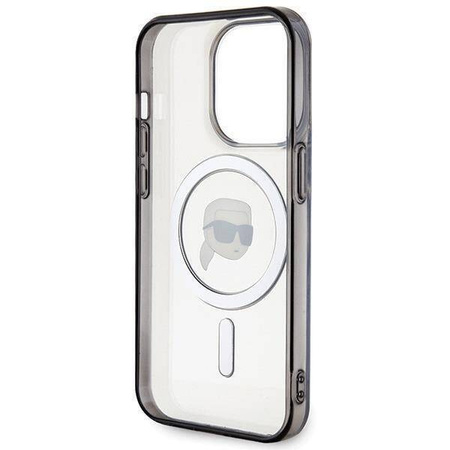 Karl Lagerfeld KLHMP15XHKHNOTK iPhone 15 Pro Max 6,7&quot; transparentes Hardcase IML Karl`s Head MagSafe