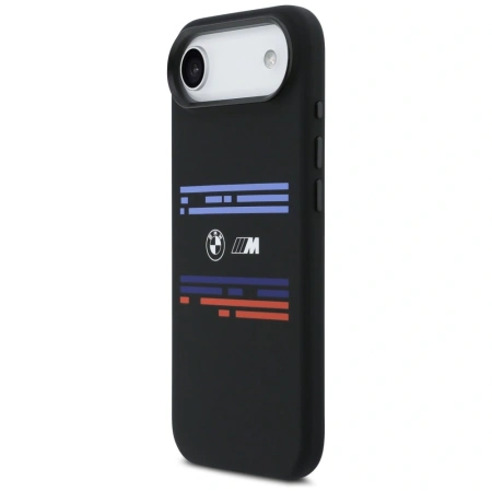 Etui BMW M Silicon Horizontal Line MagSafe na iPhone Air - czarne
