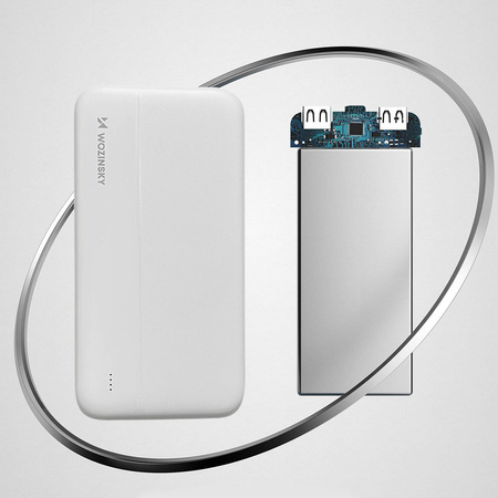 Wozinsky powerbank 10000mAh 2 x USB biały (WPBWE1)