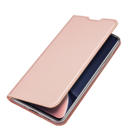 Case XIAOMI 12 PRO with a Flip Dux Ducis Skin Leather light pink