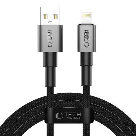 TECH-PROTECT ULTRABOOST DNA LIGHTNING CABLE 15W/2.4A 200CM IRON GREY