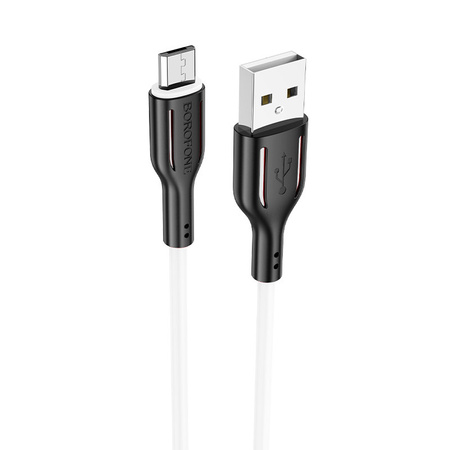 Borofone Kabel BX63 Charming - USB na Micro USB - 2,4A 1 metr czarno-biały