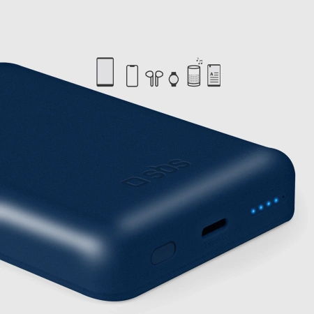 Powerbank SBS TEBB5000MAG1CB 5000 mAh kompatybilny z MagSafe - niebieski