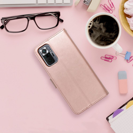 Kabura MEZZO Book do XIAOMI Redmi NOTE 10 / 10S drzewo złoty róż