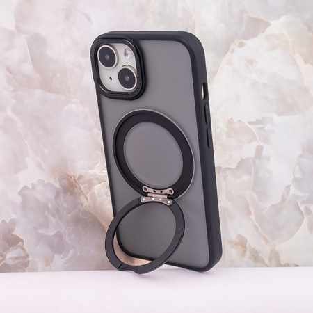 Nakładka Mag Ring Rotating do iPhone 15 6,1" czarna