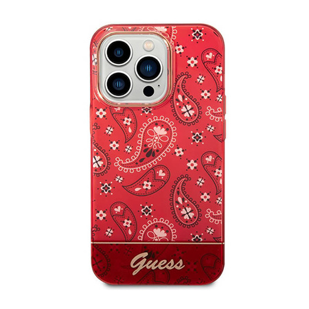 Guess Bandana Paisley - Etui iPhone 14 Pro Max (czerwony)