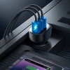 Joyroom JR-CCD03 3.4A car charger with 3x USB-A display - black