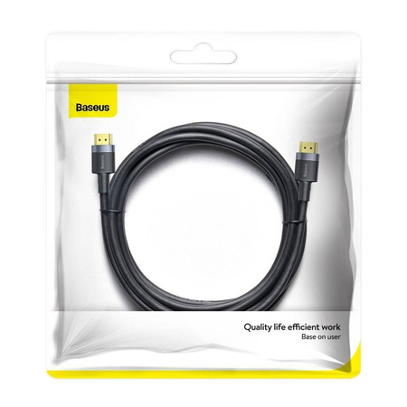 Baseus Cafule kabel przewód HDMI 2.0 4K 60 Hz 3D 18 Gbps 3 m czarny (CADKLF-G01)