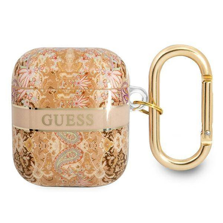 Case APPLE AIRPODS Guess AirPods Paisley Strap Collection (GUA2HHFLD) gold