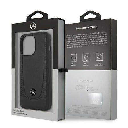 Mercedes MEHCP15XARMBK iPhone 15 Pro Max 6,7" schwarz/schwarz Hardcase Leder Urban