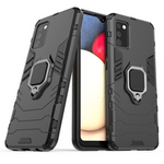 Ring Armor Tough Hybrid Case Cover + Magnethalterung für Samsung Galaxy A03s (166,5) schwarz