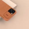 Nillkin Qin Leder Pro Hülle iPhone 14 Plus Kamera Cover Holster Cover Flip Case Schwarz
