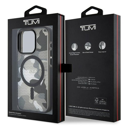 Tumi TUHMP15LTCAMK iPhone 15 Pro 6.1"czarny/black hardcase Frosted Camo Print MagSafe