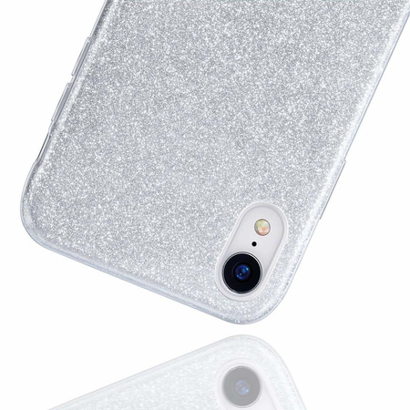 Nakładka Glitter 3w1 do Xiaomi Redmi Note 10 5G / Poco M3 Pro / M3 Pro 5G srebrna