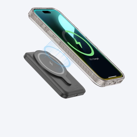 Etui silikonowe AMAZINGTHING Titan Pro Mag Case z pierścieniem magnetycznym do iPhone 16 Pro - szare