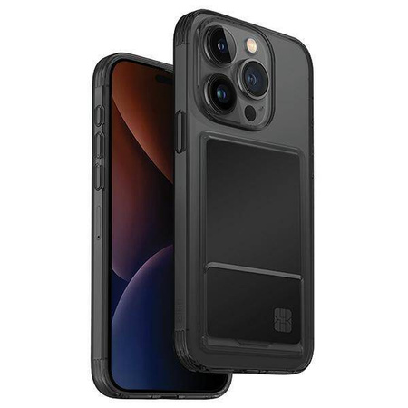 Uniq Air Fender ID case iPhone 15 Pro Max 6.7&quot; gray/smoked gray tinted Cardslot