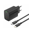 FONENG ładowarka sieciowa EU65 PD 20W 1xUSB-C + kabel USB-C - Lightning Czarny