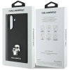 Karl Lagerfeld Saffiano-Hülle mit K&amp;C-Metalllogo für Samsung Galaxy A36, Schwarz