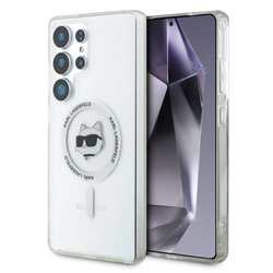 KARL LAGERFELD futerał do SAMSUNG S25 Ultra KLHMS25LHLSCHH (Magnetic IML Metal Choupette Head) biały
