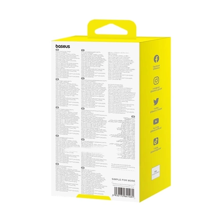 Baseus Cube Pro 65W GaN-Ladegerät 2x USB-C USB-A - Weiß