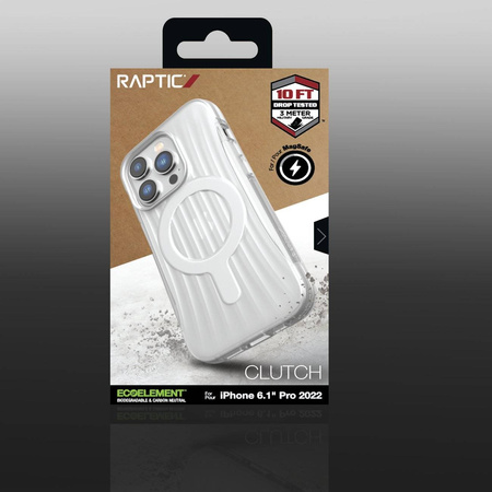 Raptic X-Doria Clutch Case iPhone 14 Pro mit MagSafe Rückseite transparent