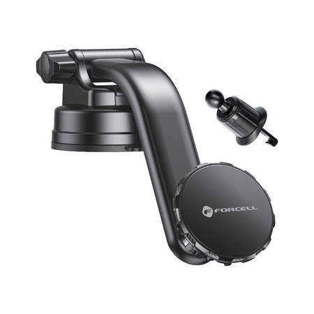 FORCELL F-Grip MagLuxe uchwyt samochodowy do szyby/deski/kratki magnetyczny czarny