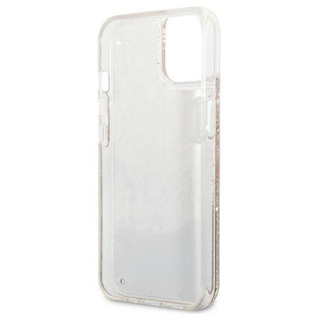 Guess GUHCP13SLFLSD iPhone 13 mini 5,4" złoty/gold hardcase Paisley Liquid Glitter