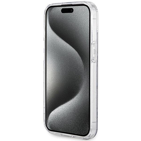 Oryginalne Etui GUESS Hardcase GUHMP15SHGCUSTGK do iPhone 15 (Kompatybilny z Magsafe / IML GCUBE / czarny)