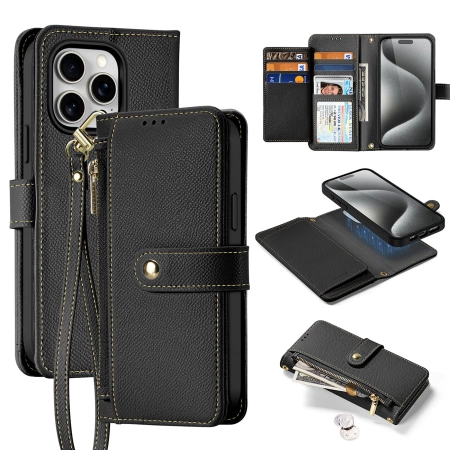 Dux Ducis Lawa Leather Case for iPhone 15 Pro Max - Black