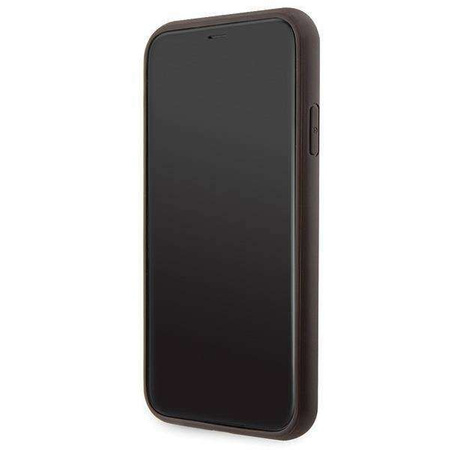 Original Case IPHONE 11 / XR Guess Hardcase Crossbody 4G Metal Logo (GUHCN61P4TDSCPW) brown