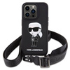 Karl Lagerfeld KLHCP15XSCBSKNK iPhone 15 Pro Max 6.7&quot; hardcase black/black Crossbody Silicone Ikonik