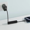 Acefast C14-03 USB-C - USB-C Federkabel 480Mb/s 3A 1,2m - Schwarz