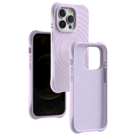 Nakładka Circle Mag do iPhone 15 Pro 6,1" jasnofioletowa