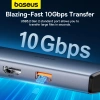USB-HUB 6in1 Baseus Metal Gleam Series II USB-A/USB-C/USB-C PD/HDMI/RJ45/SD/TF – schwarz
