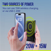 Allity power bank bezprzewodowy APB-300 PD QC 20W 5000 mAh szary magnetyczny