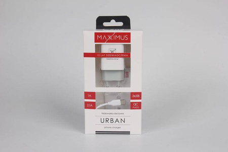 Ład. sieć. Maxximus Urban 2.1A Type-C, 2xUSB