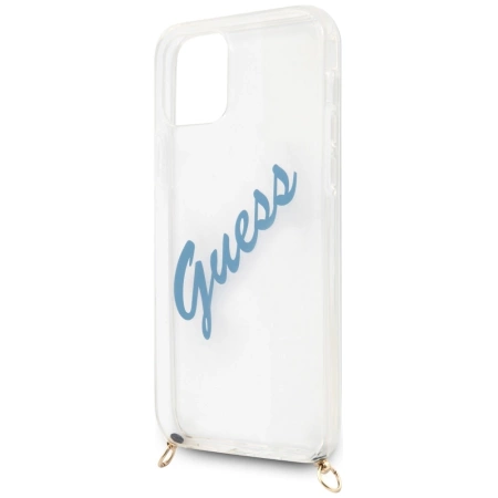 Guess GUHCP12MCRTVSBL iPhone 12/12 Pro 6,1" niebieski/blue hardcase Script Vintage