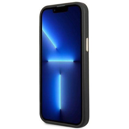 Original Case IPHONE 14 PRO MAX Guess Hard Case 4G Vintage Gold Logo (GUHCP14XHG4SHK) black